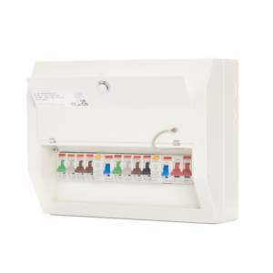 Contactum Metal 8 Way Dual RCD Populated Consumer Unit