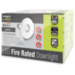 Downlight, Evofire Fire Rated Round IP65, c/w GU10 Holder
