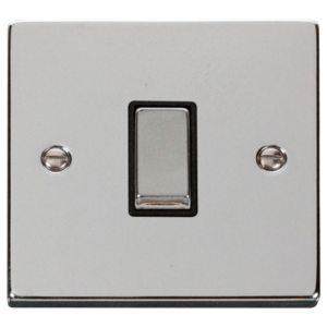 Click Deco Polished Chrome 1 Gang 10A Intermediate Switch