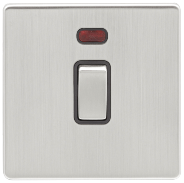 Eurolite Satin Nickel 20A DP Switch Neon