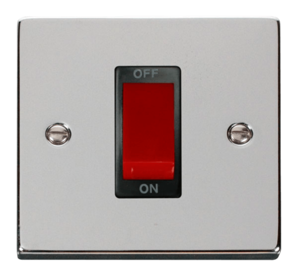 Click Deco Polished Chrome 1 Gang 45A DP Switch