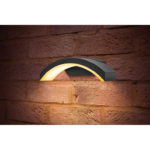Integral Curve Dark Grey IP54 7.5w Wall Light 3000k