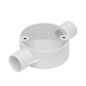 White 25mm PVC Through Box