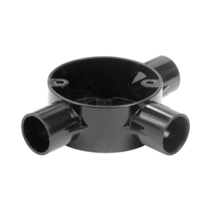 Black 25mm PVC Tee Box