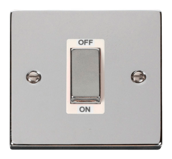 Click Deco Polished Chrome 1 Gang 45A DP Switch