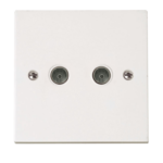 Click Polar 2 Gang Coaxial Socket