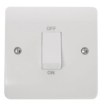 Click Mode 1 Gang 45A DP Switch White Rocker