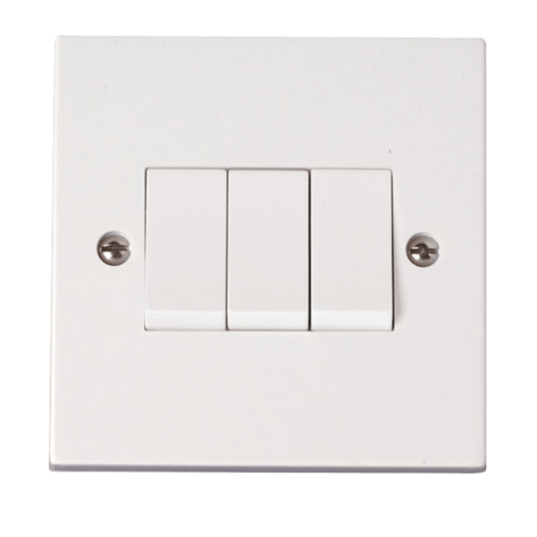 Click Polar 3 Gang 2 Way 10Ax Switch
