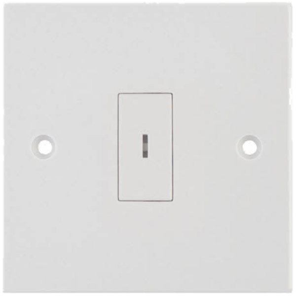 Selectric White 1 Gang 10A Key Switch