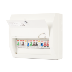 Contactum Metal 6 Way Dual RCD Populated Consumer Unit