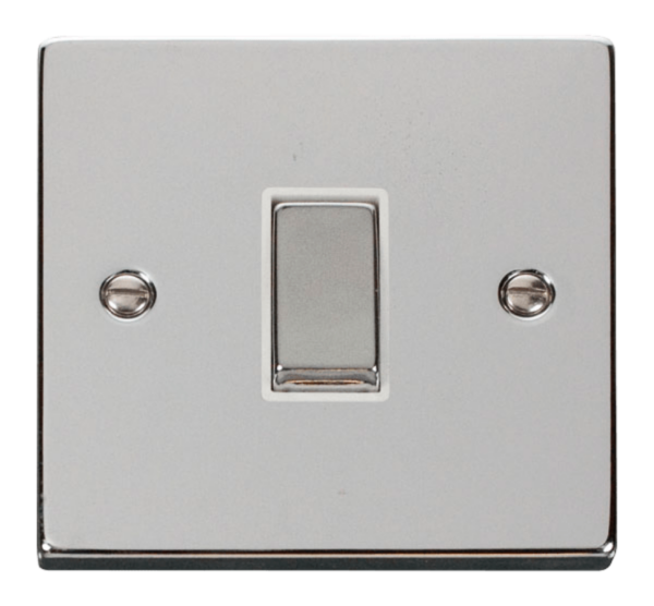 Click Deco Polished Chrome 1 Gang 10A Intermediate Switch