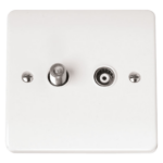 Click Mode 2 Gang Satellite & Coaxial Socket