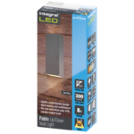 Integral Pablo Dark Grey IP54 8w Wall Light 3000k