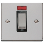 Click Deco Polished Chrome 1 Gang 45A DP Switch Neon