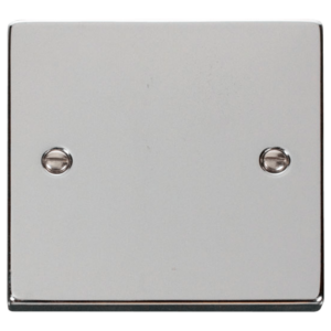Click Deco Polished Chrome 1 Gang Blank Plate