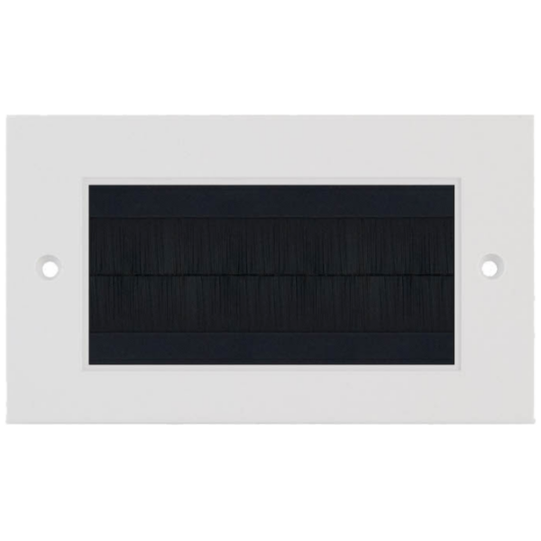 White 4 Module Black Brush Plate