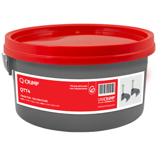 Unicrimp Grey 1-1.5mm & 2.5mm T&E Clips (400)