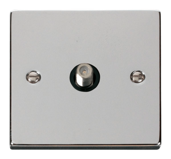 Click Deco Polished Chrome 1 Gang Satellite Socket
