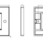 White 2 Gang 4 Module Front Plate