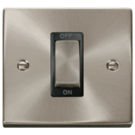Click Deco Satin Chrome 1 Gang 45A DP Switch