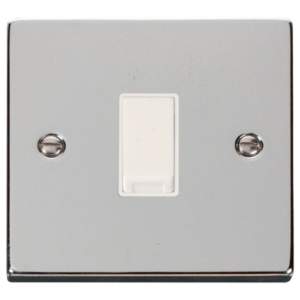 Click Deco Polished Chrome 1 Gang 10A Intermediate Switch