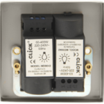 Click Deco Polished Chrome 2 Gang 2 Way 400w Dimmer