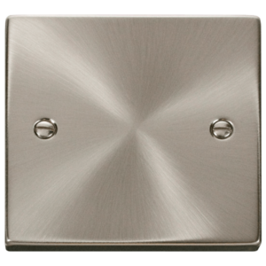 Click Deco Satin Chrome 1 Gang Blank Plate