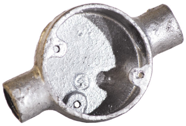 20mm Galvanised Through Box