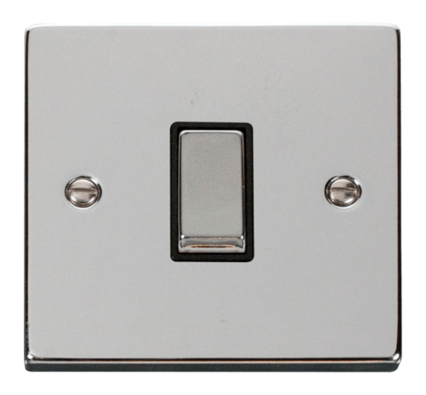 Click Deco Polished Chrome 1 Gang 2 Way Light Switch