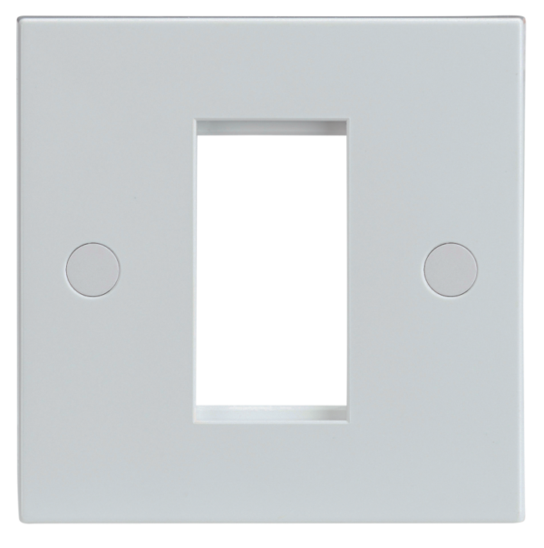 White 1 Gang 1 Module Front Plate