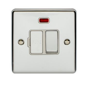 Eurolite Polished Chrome Switched Fused Spur Neon White Insert