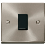 Click Deco Satin Chrome 1 Gang 2 Way 10Ax Switch