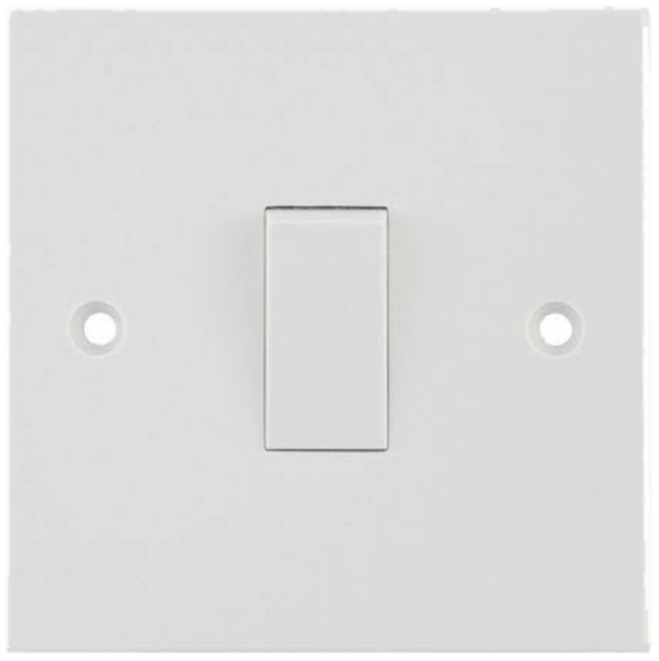 Selectric White 1 Gang 1 Way 10A Switch