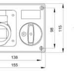 Gewiss GW66019 Socket 32A 380V 3P+E