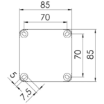 Wiska 10060581 Box 308/LEER Black IP67